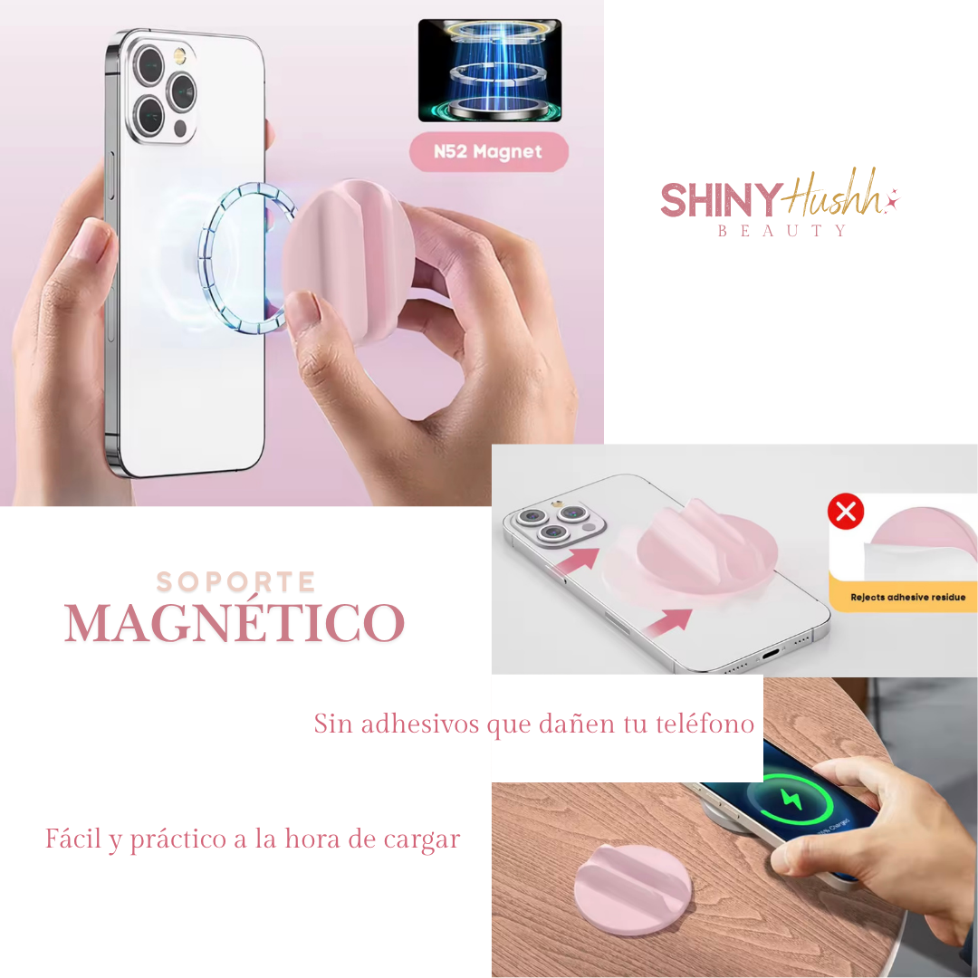 Soporte Magnético con Espejo para Labial – 3 Tamaños