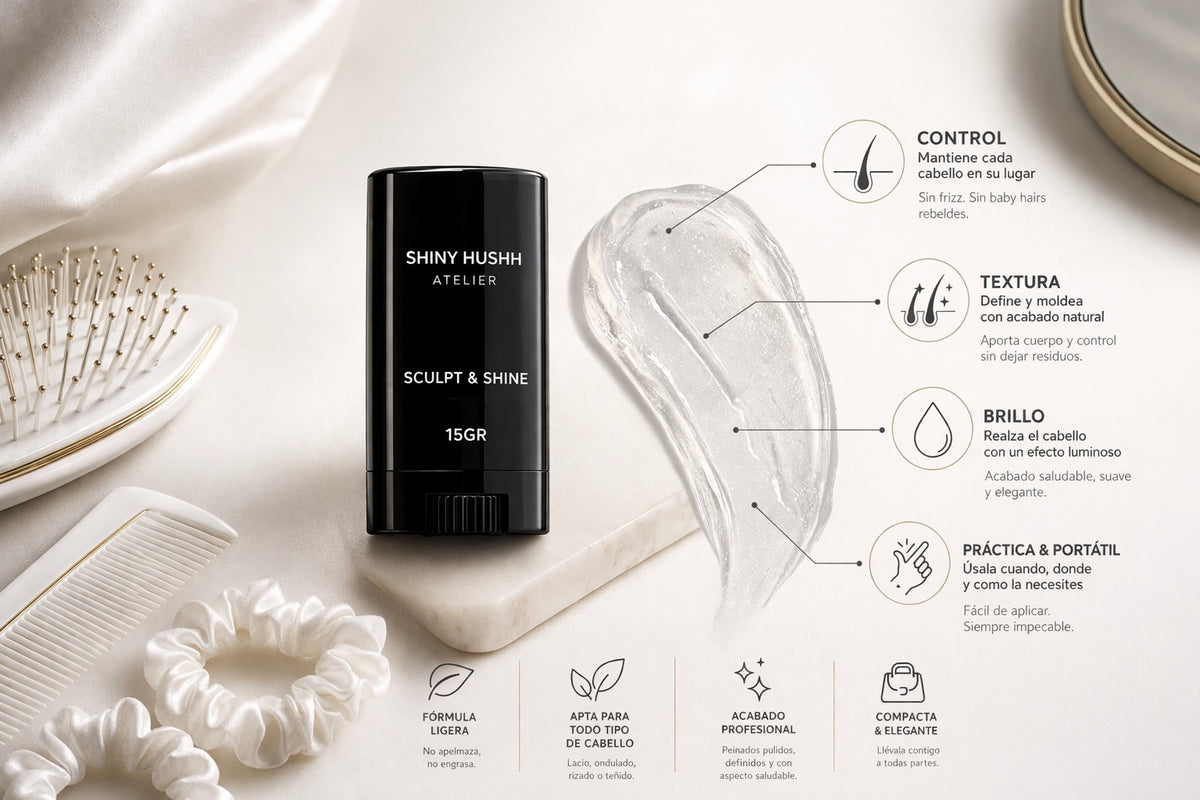 Sculpt & Shine | Barra fijadora para el cabello con control y brillo
