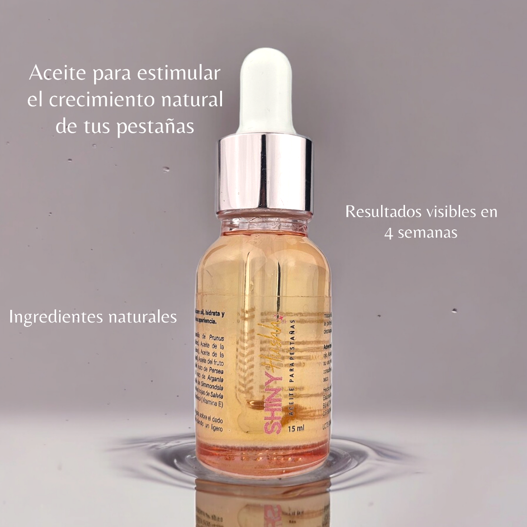 Aceite para el crecimiento de pestañas y desmaquillante